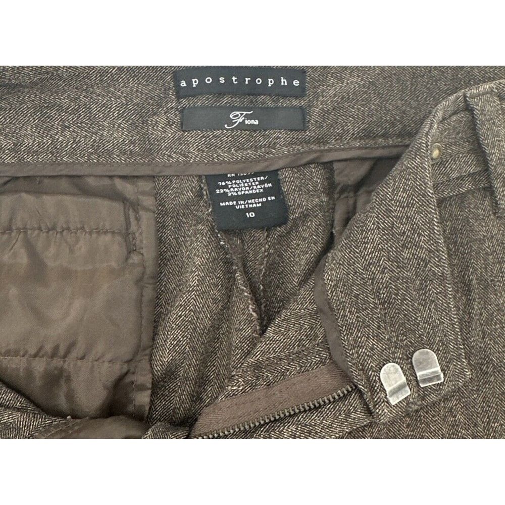 Apostrophe Fiona Women's Brown Slacks Size 10 - Picture 6 of 9